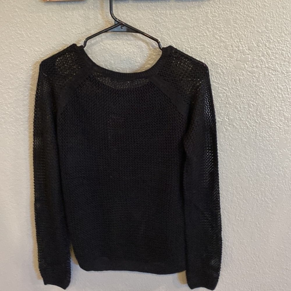 NWT BCBG Black Textured Knit Top - XL - Picture 4 of 5